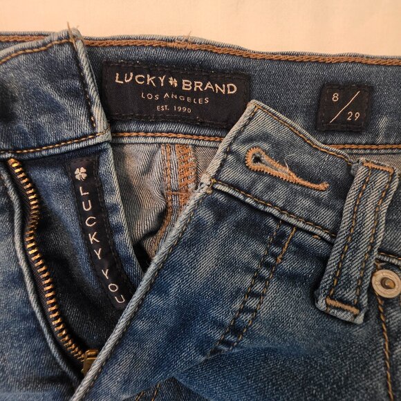 Lucky Brand Women "Ava" Mid-Rise Super Skinny Distressed Denim Jeans, Size 8/29 - Picture 7 of 8